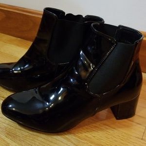 ASOS patent booties size 8. Heel is 2.5"